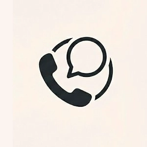 icono teléfono y bocadillo de hablar